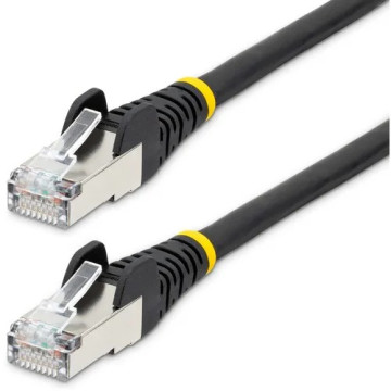 StarTech NLBK-7M-CAT6A-PATCH 7m CAT6a Ethernet Cable, Black Low Smoke Zero Halogen (LSZH) 10 GbE 100W PoE S/FTP Snagless RJ-45 Network Patch Cord - Cable for Network Device - First End: 1 x RJ-45 Network - Male - Second End: 1 x RJ-45 Network -  - Image 1