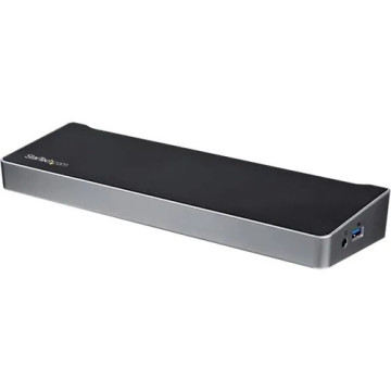 StarTech USB3DOCKH2DP Triple Monitor USB 3.0 Docking Station for Laptops - Mac & Windows - USB Fast Charge Port - Up to 4K - - 4K USB docking station supports 4K on one display - Triple display docking station has fast-charge port - USB 3.0 dock - Image 1