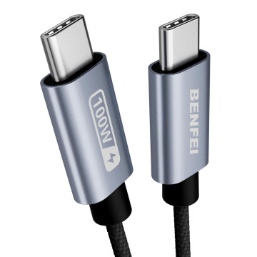 BENFEI B0D6TWHND8 000351SL-2M 100W USB-C to USB-C Fast Charging Cable Aluminum Shell Tangle-Free Silicone for I-phone 15 /16 /17 and Samsung 2M - Image 1