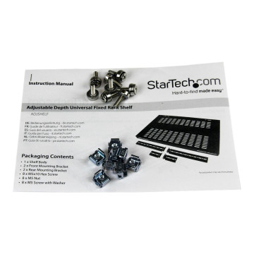 StarTech ADJSHELF ADJUSTABLE MOUNT DEPTH RACK MOUNT SHELF - Image 1