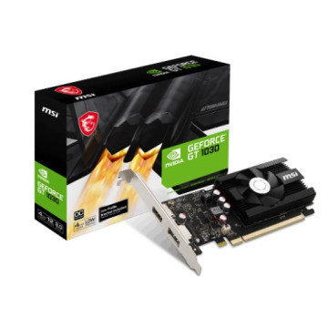 MSI GEFORCE GT 1030 4GD4 LP OC nVidia Video Card, PCI-e 3.0, 1430 MHz Boost Clock, 1x HDMI 2.0, 1x 1.4a - Image 1