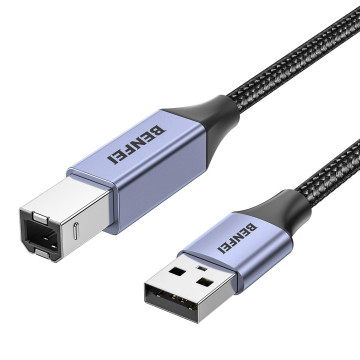 BENFEI 6971785943995 000406GY-2M USB Printer Cable, 6.6 FT/2 Meter USB A to USB B Cable - Image 1
