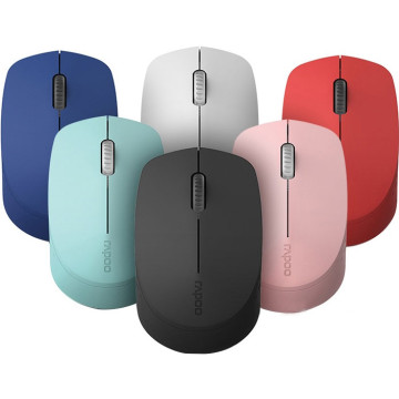 Rapoo M100-BLUE M100 2.4GHz & Bluetooth 3 / 4 Quiet Click Wireless Mouse Blue - 1300dpi Connects up to 3 Devices, 9 months Battery Life - Image 1