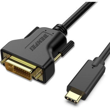BENFEI B07HFDDGQ2 000205BK USB-C to DVI Cable 1.8M Thunderbolt 3 for MacBook, Samsung, Surface Book 2, Dell, Pixelbook and More - Image 1