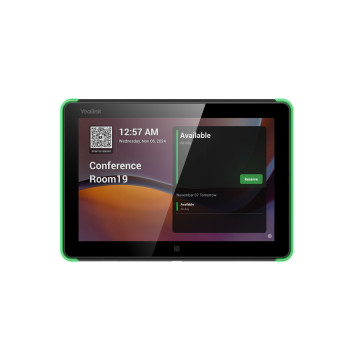 Yealink ROOMPANEL-E2 Roompanel Android based Scheduling Panel 8-inch, flush mount kit for wall or glass, 20° Tilt, PSU included, Platform, Microsoft Teams, - Image 1