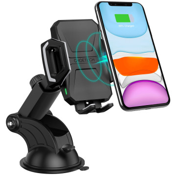 Choetech 6971824976151 T521-F 15W Fast Wireless Charging Car Dock - Image 1