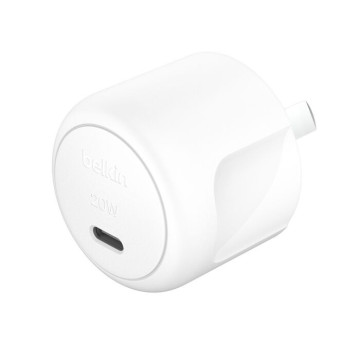 Belkin WCA009AUWH BoostCharge Compact 20W USB-C (PD 3.1) Wall Charger - White (WCA009auW), Compact & Travel-Ready, $2,500 CEW, 2 Years Warranty - Image 1