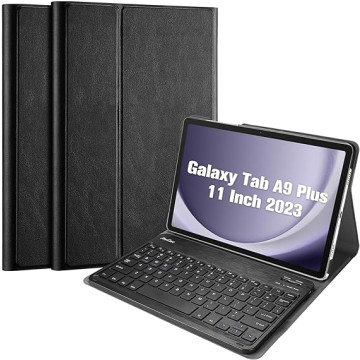 USP KBCBA9PLUS Samsung Galaxy Tab A9+ (11') Keyboard With Case Black - Ultra-Slim, Lightweight, Auto Wake/Sleep Function, PU Leather,3 Years Warranty - Image 1
