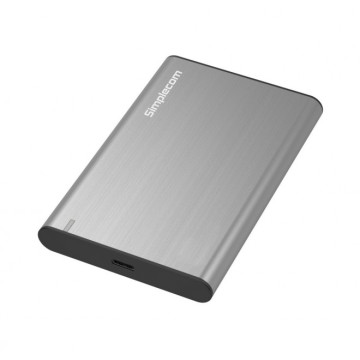 Simplecom SE221-GREY SE221 Aluminium 2.5'' SATA HDD/SSD to USB 3.1 Enclosure Grey USB 3.1 Gen 1 support up to 5Gbps data transfer rate - Image 1