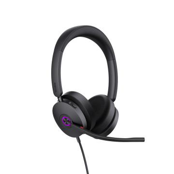 Yealink UH48-D-MS-C/A UH48 Teams USB Wired Headset Hybrid Active Noise Cancellation, Four-Microphone Noise-canceling Technology, Swift Plug & Play All-Day Comfort - Image 1