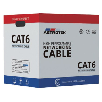 Astrotek ATP-GRF6-305M CAT6 FTP Cable 305m Roll - Grey White Full 0.55mm Copper Solid Wire Ethernet LAN Network 23AWG 0.55cu 2x4p PVC Jacket - Image 1