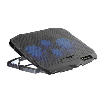 Just You PC LC-1701 Oxhorn Laptop Cooling Stand High Adjustable 4 High Adjustable Angles 4 Silent Fans 2xUSB 2.0 Ports Fit for 9-17' Laptop/Tablet - Image 1
