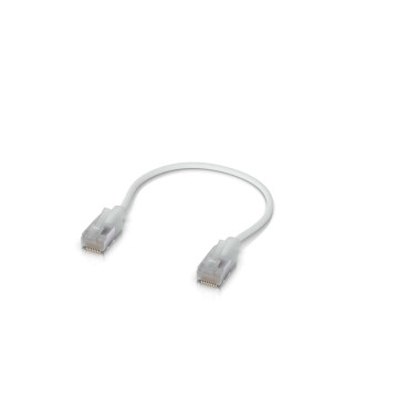 Ubiquiti UACC-CABLE-PATCH-EL-C6A-0.15M-W UniFi Premium Patch Cable,0.15M, Single-Pack, White, Ultra-Thin Braided Patch Cable, Designed Optimized 10GbE Networking - Image 1
