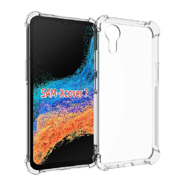 USP CASECJCXCOVER7 Samsung Galaxy Xcover7 (6.6') Jelly Clear Case - Shockproof, DropProof, Tough Gel, Flexibilty, Extra Grip, 5 Years Warranty - Image 1