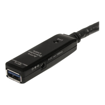 StarTech USB3AAEXT10M 10M USB 3.0 A TO A EXTENSION CABLE, M/F, BLACK, LED, LTW - Image 1