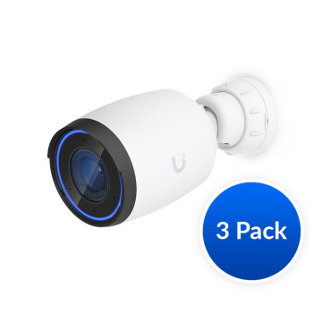 Ubiquiti NHU-UVC-AI-PRO-W-3 AI Professional UniFi Protect Indoor/Outdoor 4K PoE Camera, White, 3 Pack - OEM, Waterproof IP65, PoE+ Power, Max Power 11W, GbE RJ45 Port, - Image 1