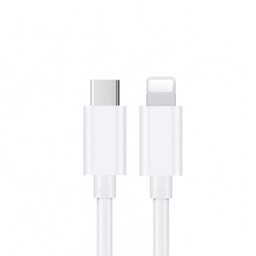 USP 6972475750589 Lightning to USB-C Fast Charge Cable (1M) White - Support 2.4A,480Mbps Transfer, Universal iOS Compatibility, 5 Years Warranty - Image 1
