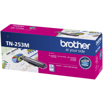 Brother TN-253M Magenta Toner Cartridge to Suit - HL-3230CDW/3270CDW/DCP-L3015CDW/MFC-L3745CDW/L3750CDW/L3770CDW (1,300 Pages) - Image 1