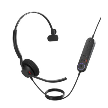 Jabra 4093-413-269 Engage 40 (Inline Link) MS Teams Mono USB-C/A Corded Headsets, Lightweight & sturdy, Double the mic, Busylight, Hearing Protection Audio Quality - Image 1