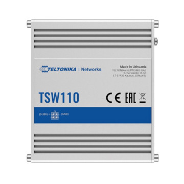 Teltonika TSW110000020 TSW110 L2 Unmanaged Ethernet Switch, 5 x Gigabit Ethernet with speeds up to 1000 Mbps, PSU included - Image 1