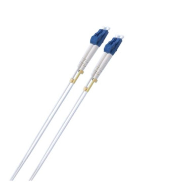 8ware CB8W-LCUPCWHITE-1.5M 1.5m LC-LC OS2 Single Mode Dual-Core Fibre / Fiber Optic Cable UPC Duplex Armoured Low Smoke Zero Halogen (LSZH) Jacket White - Image 1