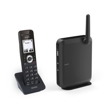 Snom M110 SC IP DECT Bundle M100 SC and M10 SC, Operation of up to 10 M10 SC, Up to 8 SIP accounts, Up to 6 simultaneous call, OTA updates - Image 1