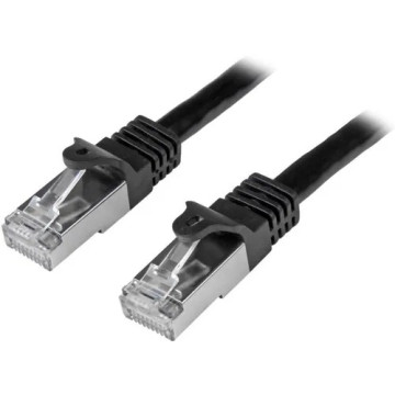 StarTech N6SPAT5MBK 5m Cat6 Patch Cable - Shielded (SFTP) Snagless Gigabit Network Patch Cable - Black - Deliver high-performance Gigabit network connections, free of noise & EMI/RFI interference - Cat6 Cable - 5m Cat6 Patch Cable - Black Cat 6  - Image 1