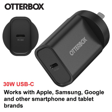 Otterbox 78-81351 30W USB-C (Type I) PD Fast Wall Charger - Black , Compact, Drop Tested,Safe & Smart Charging,Best for Apple, 2 Years Warranty - Image 1