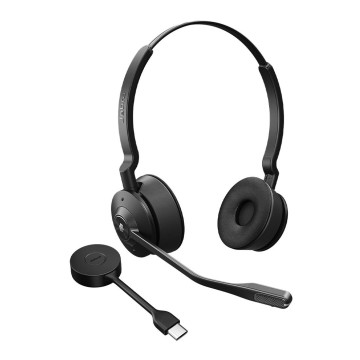 Jabra 9659-470-111 Engage 55 SE, Stereo, Link400c, Teams DECT Headset, 150m Wireless Range, Noise Cancelling, Flexible, Portable, Durable, Lightweight, Busylight - Image 1