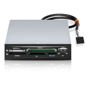 Astrotek AT-V-113 3.5' Internal Card Reader Black All In One USB2.0 Hub CF MS SD Flash Memory Card - Image 1