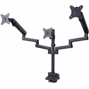 StarTech 3MP2AG-MONITOR-ARM Triple Monitor Desk Mount For Up To Three 27in Screens, VESA 75x75/100x100, Tool-Less Arm Adjustments, C-Clamp/Grommet - Triple monitor desk mount for 27in displays, VESA 75x75/100x100; Spring-assisted arms w/multiple - Image 1