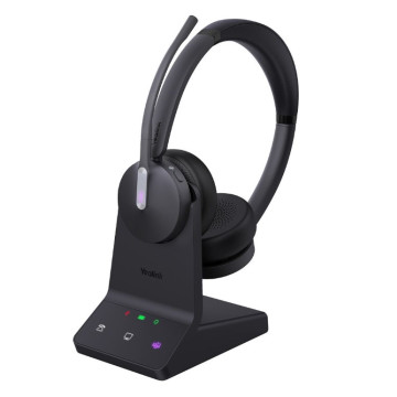 Yealink WH64-D-MS WH64 Dual Teams DECT Wireless Headset, DECT & Bluetooth Wireless, Busylight, 3-Mic Noise Cancellation, Charging Stands, Carrying Bag - Image 1
