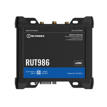 Teltonika RUT986000400 RUT986 INDUSTRIAL GLOBAL LTE CAT 4 ROUTER, Telit Cat 4 Modem, 4x Ethernet Ports, PSU included - Image 1
