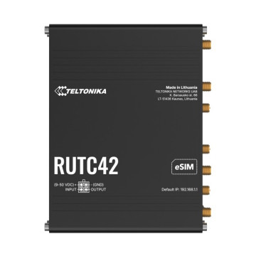 Teltonika RUTC42000400 RUTC42 DUAL MODEM EDGE ROUTER, LTE Cat 4 with dual modem, failover, load balancing, WI-FI 6, 5x Gigabit Ethernet Ports, PSU included. - Image 1