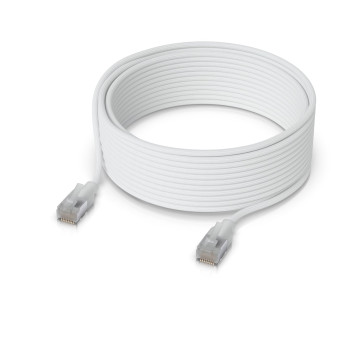 Ubiquiti UACC-CABLE-PATCH-EL-C6A-15M-W UniFi Premium Patch Cable, 15M, White, Ultra-thin Braided Patch Cable, Designed And Optimized For 10 GbE Networking. - Image 1