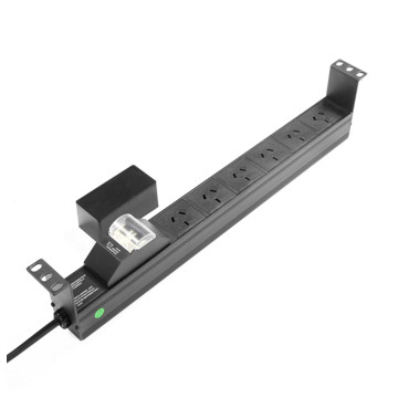 PowerShield RPR-6HMCB Horizontal PDU with 10A Aus Input plug, 6 x ANZ 10Amp outlets, provides reliable power distribution for horizontal installations - Image 1