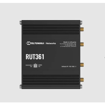 Teltonika RUT361100300 RUT361 Industrial Cellular Router, Compact and Powerful Industrial 4G LTE Cat 6 Router/Firewall, Rugged Aluminium Housing, PSU included - Image 1