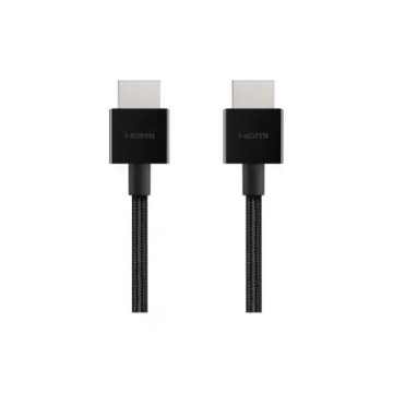 Belkin AV10176BT2M-BLK 2.01 m HDMI A/V Cable - Cable for Audio/Video Device, PlayStation 5, Xbox Series X, MacBook, Apple TV - First End: 1 x HDMI 2.1 Digital Audio/Video - Male - Second End: 1 x HDMI 2.1 Digital Audio/Video - Male - Supports up - Image 1