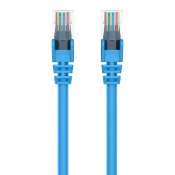 Belkin A3L980BT01MBLUS Cat6 Network Cables (1M) - Blue , Exceeds 500MHz In Performance Tests, Snagless Prevents Breaking & Cracking, 2 Years Warranty - Image 1