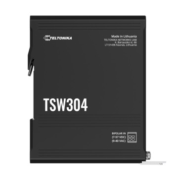 Teltonika TSW304000000/TSW304000010 TSW304 DIN Rail Ethernet Switch, 4x Gigabit Ethernet with speeds of up to 1000 Mbps, Wide Range of Voltages, PSU excluded - Image 1