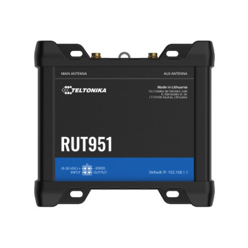 Teltonika RUT951600600 RUT951 Industrial Cellular Router, 4G LTE (Cat 4), Dual SIM,WI-FI, Automatic WAN Failover, PSU included - Image 1