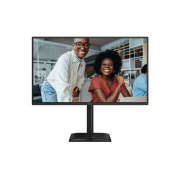 AOC 27E4UJ 27" IPS, 1080p 120Hz, 300 nits, 1500:1, 4ms/1ms, 98% NTSC, HDMI/DP/VGA, USB3.2×4, 2×2W speakers, full ergonomic stand, VESA 100×100 - Image 1