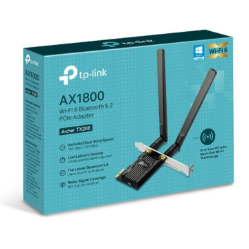 TP-LINK ARCHER TX20E ARCHER AX1800 BLUETOOTH 5.2 WI-FI 6 DUAL-BAND PCIE ADAPTER, 3YR - Image 1