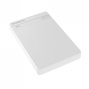 Simplecom SE203-WHITE SE203 Tool Free 2.5' SATA HDD SSD to USB 3.0 Hard Drive Enclosure - White Enclosure Super Speed USB3.0 offer Transfer Rates Up To 5Gbps - Image 1