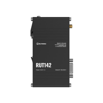 Teltonika RUT142000000 RUT142 Industrial Router, Wi-Fi 4, RS232 for Serial Communication, Integrated DIN Rail Bracket, 3-Pin Power Connector, PSU excluded - Image 1