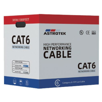 Astrotek ATP-BLUF6-305M CAT6 FTP Cable 305m Roll - Blue Full 0.55mm Copper Solid Wire Ethernet LAN Network 23AWG 0.55cu Solid 2x4p PVC Jacket - Image 1