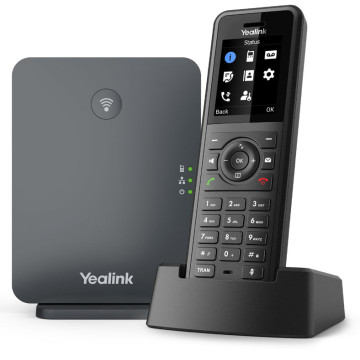 Yealink W77P High-Performance IP DECT Solution including W57R Rugged Handset And W70B Base Station, Up To 20 Simultaneous Calls, Noise Cancellation - Image 1