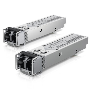 Ubiquiti UACC-OM-MM-1G-D-2 UFiber SFP Multi-Mode Fiber Module, 2-Pack, 1.25 Gbps Throughput, 1.25 Gbps Throughput, Supports Connections Up to 550 m - Image 1
