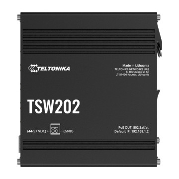 Teltonika TSW202000000 TSW202 Managed PoE+ Ethernet Switch, Supports Profinet, 2 SFP Ports, 8 Gigabit Ethernet Ports Providing 30W of Power Each, PSU excluded - Image 1