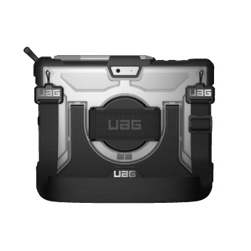 UAG 321073114343 Plasma Microsoft Surface Go (4th/ 3rd/ 2nd) With Hand & Shoulder Strap Rugged Case - Ice, Built-in Kickstand, 1 Year Warranty - Image 1